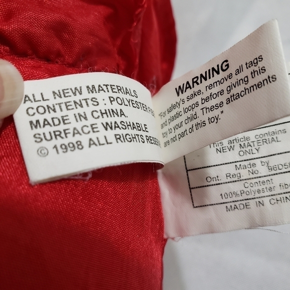 Vintage Nylon Santa Claus Stuffed Toy Year 1998 International Silver Co 9 Inch - Picture 8 of 10